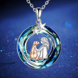 Vibrant Blue Silver Plated Labrador Necklaces-Dog Themed Jewellery-Jewellery, Labrador, Necklace, Pendant-7