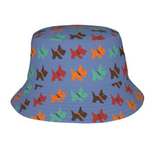 Load image into Gallery viewer, Vibrant Colorful Schnauzer Bucket Hat-Hats &amp; Caps-Slate Blue-One Size-33
