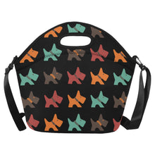 Load image into Gallery viewer, Vibrant Colorful Schnauzer Neoprene Lunch Bag-Accessories-Accessories,Bags,Lunch Bags,Schnauzer-Midnight Black-4