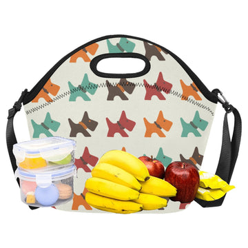 Vibrant Colorful Schnauzer Neoprene Lunch Bag 360x