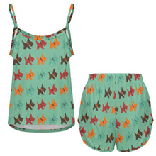 Load image into Gallery viewer, Vibrant Colorful Schnauzer Women's Cami and Shorts Pajama Set-Apparel-Apparel,Dog Mom Gifts,Pajamas,Schnauzer-19