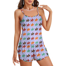 Load image into Gallery viewer, Vibrant Colorful Schnauzer Women's Cami and Shorts Pajama Set-Apparel-Apparel,Dog Mom Gifts,Pajamas,Schnauzer-24