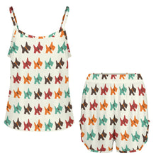 Load image into Gallery viewer, Vibrant Colorful Schnauzer Women's Cami and Shorts Pajama Set-Apparel-Apparel,Dog Mom Gifts,Pajamas,Schnauzer-10