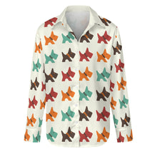 Load image into Gallery viewer, Vibrant Colorful Schnauzer Women's Shirt-Apparel-Apparel,Dog Mom Gifts,Schnauzer,Shirt-Ivory Cream-S-8