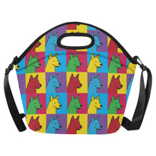 Load image into Gallery viewer, Vibrant Dogo Argentino Pop Art Neoprene Lunch Bag-Accessories-Accessories,Bags,Dogo Argentino,Lunch Bags-2