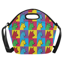 Load image into Gallery viewer, Vibrant Dogo Argentino Pop Art Neoprene Lunch Bag-Accessories-Accessories,Bags,Dogo Argentino,Lunch Bags-5