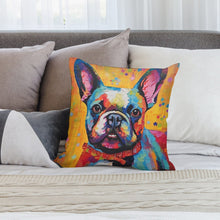 Load image into Gallery viewer, Vibrant French Bulldog Tapestry Plush Pillow Case-Cushion Cover-Dog Dad Gifts, Dog Mom Gifts, French Bulldog, Home Decor, Pillows-2