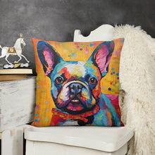 Load image into Gallery viewer, Vibrant French Bulldog Tapestry Plush Pillow Case-Cushion Cover-Dog Dad Gifts, Dog Mom Gifts, French Bulldog, Home Decor, Pillows-3