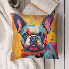 Load image into Gallery viewer, Vibrant French Bulldog Tapestry Plush Pillow Case-Cushion Cover-Dog Dad Gifts, Dog Mom Gifts, French Bulldog, Home Decor, Pillows-4