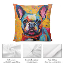 Load image into Gallery viewer, Vibrant French Bulldog Tapestry Plush Pillow Case-Cushion Cover-Dog Dad Gifts, Dog Mom Gifts, French Bulldog, Home Decor, Pillows-5