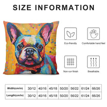 Load image into Gallery viewer, Vibrant French Bulldog Tapestry Plush Pillow Case-Cushion Cover-Dog Dad Gifts, Dog Mom Gifts, French Bulldog, Home Decor, Pillows-6