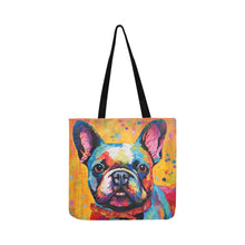 Load image into Gallery viewer, Vibrant French Bulldog Tapestry Shopping Tote Bag-Accessories-Accessories, Bags, Dog Dad Gifts, Dog Mom Gifts, French Bulldog-2