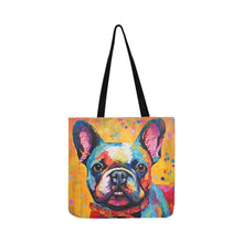 Load image into Gallery viewer, Vibrant French Bulldog Tapestry Shopping Tote Bag-Accessories-Accessories, Bags, Dog Dad Gifts, Dog Mom Gifts, French Bulldog-1