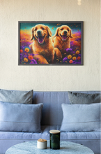 Load image into Gallery viewer, Vibrant Harmony Golden Retrievers Wall Art Poster-Art-Dog Art, Golden Retriever, Home Decor, Poster-5