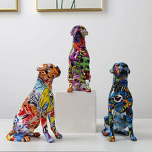 Load image into Gallery viewer, Vibrant Hydro Drip Art Sitting Boxer Statues-Home Decor-Boxer, Dog Dad Gifts, Dog Mom Gifts, Home Decor, Statue-15