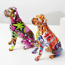 Load image into Gallery viewer, Vibrant Hydro Drip Art Sitting Boxer Statues-Home Decor-Boxer, Dog Dad Gifts, Dog Mom Gifts, Home Decor, Statue-3