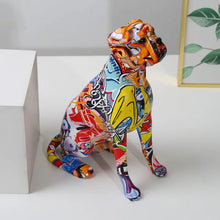 Load image into Gallery viewer, Vibrant Hydro Drip Art Sitting Boxer Statues-Home Decor-Boxer, Dog Dad Gifts, Dog Mom Gifts, Home Decor, Statue-9