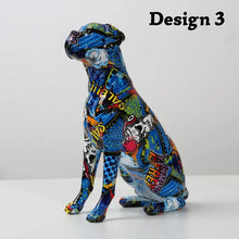 Load image into Gallery viewer, Vibrant Hydro Drip Art Sitting Boxer Statues-Home Decor-Boxer, Dog Dad Gifts, Dog Mom Gifts, Home Decor, Statue-Design 3-13