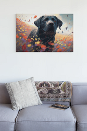 Vibrant Meadow Black Labrador Wall Art Poster-Art-Black Labrador, Dog Art, Home Decor, Labrador, Poster-4