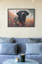 Load image into Gallery viewer, Vibrant Meadow Black Labrador Wall Art Poster-Art-Black Labrador, Dog Art, Home Decor, Labrador, Poster-6
