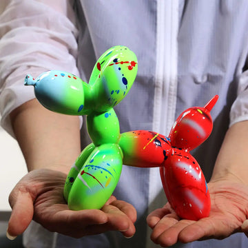 Vibrant Splash Neon Balloon Poodle Statues Fs900 3 360x
