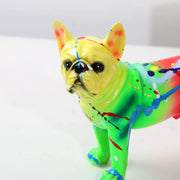 Vibrant Splash Neon Boxer Dog Statue-FS893-10