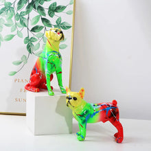 Load image into Gallery viewer, Vibrant Splash Neon Boxer Dog Statue-FS893-14