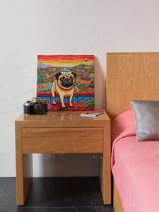 Vibrant Vale Pug Framed Wall Art Poster-Art-Dog Art, Home Decor, Pug-3