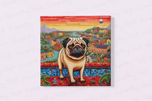 Load image into Gallery viewer, Vibrant Vale Pug Framed Wall Art Poster-Art-Dog Art, Home Decor, Pug-4