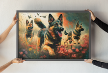 Load image into Gallery viewer, Vibrant Valor German Shepherds Wall Art Poster-Art-Dog Art, German Shepherd, Home Decor, Poster-1