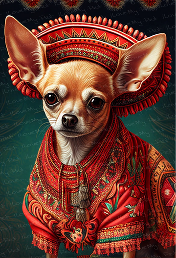 Vibrant Viva Fawn Chihuahua Wall Art Poster 360x
