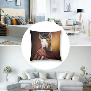 Victorian Canine Bull Terrier Plush Pillow Case-Bull Terrier, Dog Dad Gifts, Dog Mom Gifts, Home Decor, Pillows-2