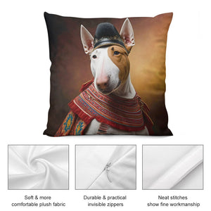 Victorian Canine Bull Terrier Plush Pillow Case-Bull Terrier, Dog Dad Gifts, Dog Mom Gifts, Home Decor, Pillows-3