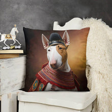 Load image into Gallery viewer, Victorian Canine Bull Terrier Plush Pillow Case-Bull Terrier, Dog Dad Gifts, Dog Mom Gifts, Home Decor, Pillows-7