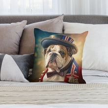 Load image into Gallery viewer, Victorian Ruminations English Bulldog Plush Pillow Case-Cushion Cover-Dog Dad Gifts, Dog Mom Gifts, English Bulldog, Home Decor, Pillows-2
