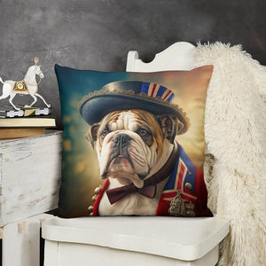 Victorian Ruminations English Bulldog Plush Pillow Case-Cushion Cover-Dog Dad Gifts, Dog Mom Gifts, English Bulldog, Home Decor, Pillows-3