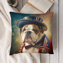 Load image into Gallery viewer, Victorian Ruminations English Bulldog Plush Pillow Case-Cushion Cover-Dog Dad Gifts, Dog Mom Gifts, English Bulldog, Home Decor, Pillows-4