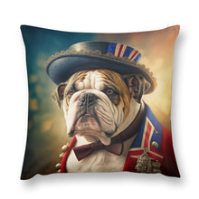 Load image into Gallery viewer, Victorian Ruminations English Bulldog Plush Pillow Case-Cushion Cover-Dog Dad Gifts, Dog Mom Gifts, English Bulldog, Home Decor, Pillows-12 &quot;×12 &quot;-1