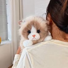 Load image into Gallery viewer, Realistic Black and White Cat Plush Toy - Fluffy Sitting Cat Stuffed Animal-Stuffed Animals-Black and White Cat,Cat Memorial Gifts,Cats,Stuffed Animal-10