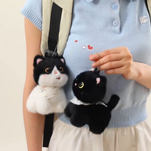Load image into Gallery viewer, Cute White Cat Bag Charm - Sweet Bandana Kitty-4
