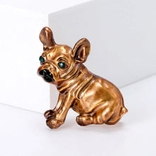 Load image into Gallery viewer, Vintage Bronze French Bulldog Brooch – Elegant Pup Pin-Brown0739-BR-1