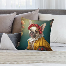 Load image into Gallery viewer, Vintage Vogue Fawn French Bulldog Plush Pillow Case-Cushion Cover-Dog Dad Gifts, Dog Mom Gifts, French Bulldog, Home Decor, Pillows-2