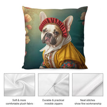 Load image into Gallery viewer, Vintage Vogue Fawn French Bulldog Plush Pillow Case-Cushion Cover-Dog Dad Gifts, Dog Mom Gifts, French Bulldog, Home Decor, Pillows-5