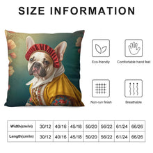 Load image into Gallery viewer, Vintage Vogue Fawn French Bulldog Plush Pillow Case-Cushion Cover-Dog Dad Gifts, Dog Mom Gifts, French Bulldog, Home Decor, Pillows-6