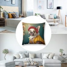 Load image into Gallery viewer, Vintage Vogue Fawn French Bulldog Plush Pillow Case-Cushion Cover-Dog Dad Gifts, Dog Mom Gifts, French Bulldog, Home Decor, Pillows-8