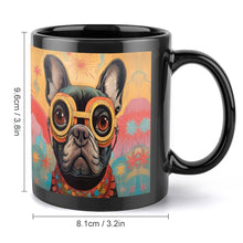 Load image into Gallery viewer, Visionary Voyager Black French Bulldog Coffee Mug-4