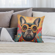 Load image into Gallery viewer, Visionary Voyager Black French Bulldog Plush Pillow Case-Cushion Cover-Dog Dad Gifts, Dog Mom Gifts, French Bulldog, Home Decor, Pillows-2