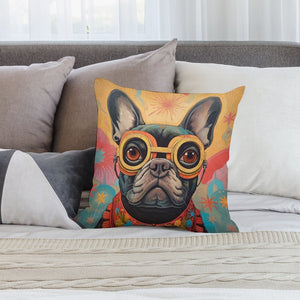 Visionary Voyager Black French Bulldog Plush Pillow Case-Cushion Cover-Dog Dad Gifts, Dog Mom Gifts, French Bulldog, Home Decor, Pillows-2