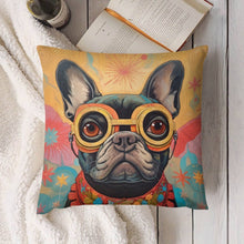 Load image into Gallery viewer, Visionary Voyager Black French Bulldog Plush Pillow Case-Cushion Cover-Dog Dad Gifts, Dog Mom Gifts, French Bulldog, Home Decor, Pillows-4