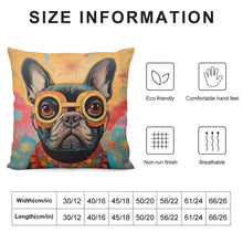 Load image into Gallery viewer, Visionary Voyager Black French Bulldog Plush Pillow Case-Cushion Cover-Dog Dad Gifts, Dog Mom Gifts, French Bulldog, Home Decor, Pillows-6
